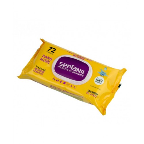 LINGETTES DÉSINFECTANTES MULTIUSAGE SANS ALCOOL 12  PCS
